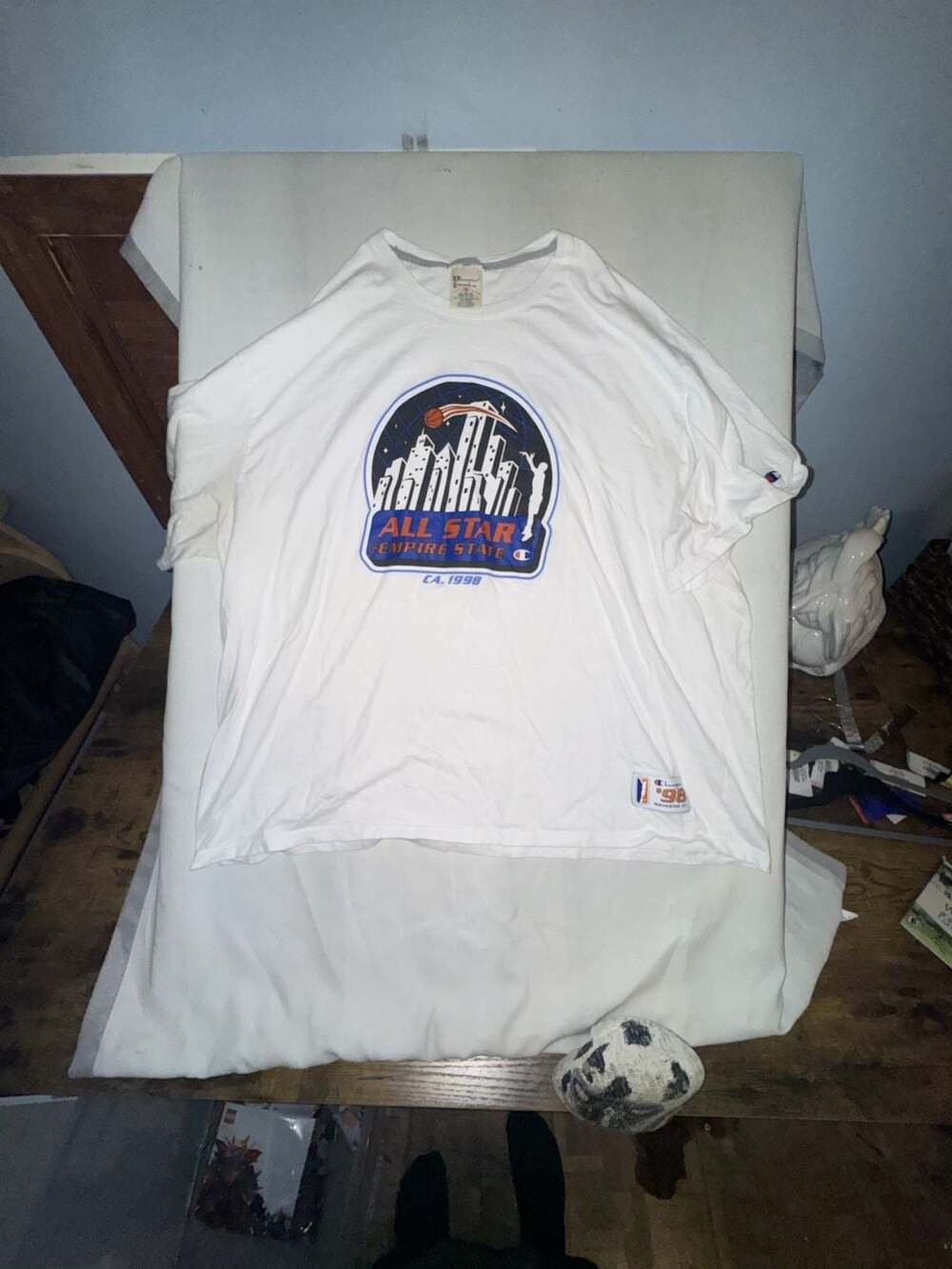 Vintage Champion Rochester NY All Star Empire State CA 1998 White Graphic T 2XL
